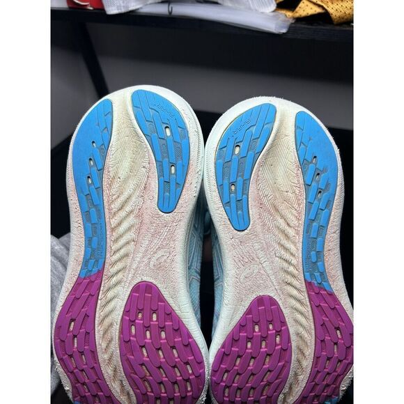 Asics Gel Nimbus 26 Running Shoes Women’s Sz 9 Blue Athletic Trainers - Picture 12 of 15